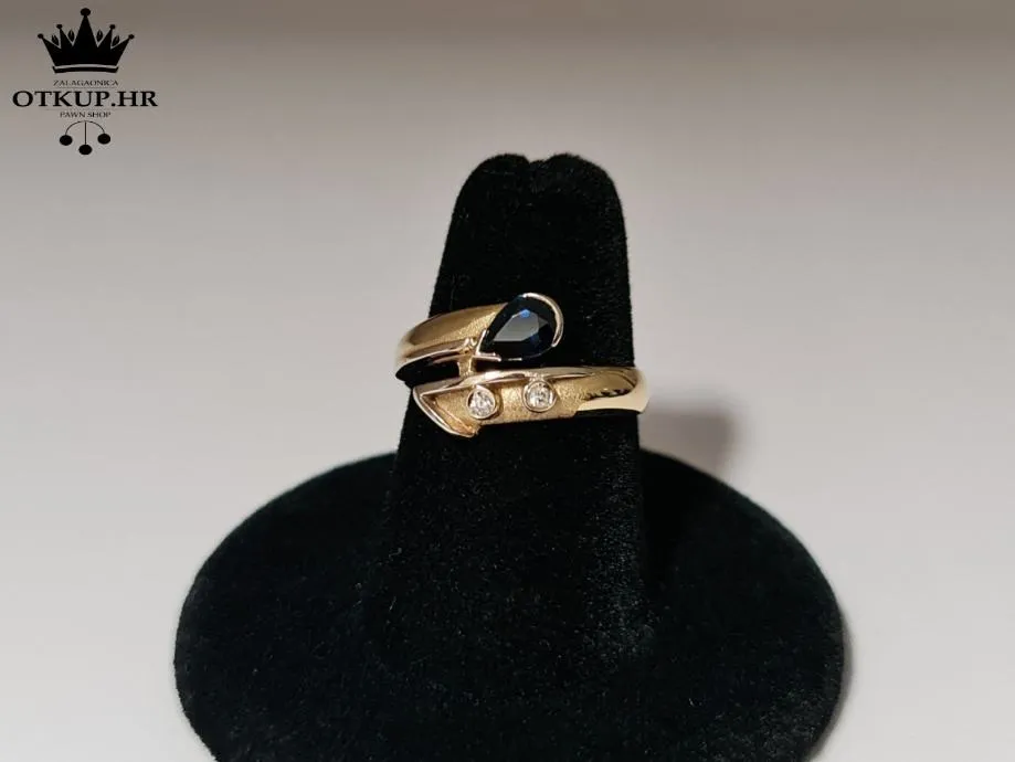 ZLATNI PRSTEN S DIJAMANTIMA 3,80G 18K / R1, RATE ! - cover