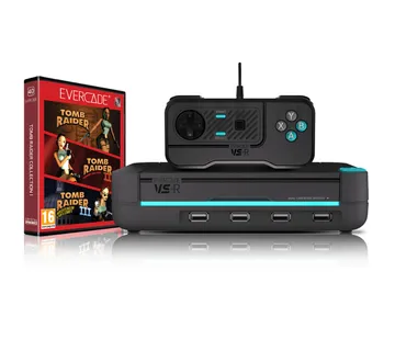 EVERCADE VS-R CONSOLE WITH TOMB RAIDER COLLECTION 1 - cover