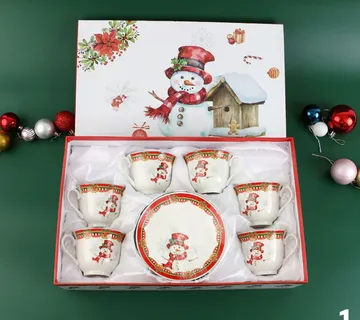 Božićni set 6 šalica + 6 tanjurića 100ml - cover