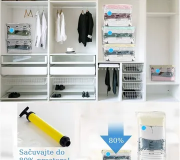 (8djelni paket) Vakum vreće razne veličine gratis pumpa - cover