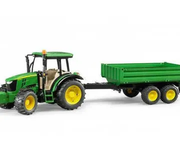 Bruder traktor John Deere 5115 M + prikolica - cover