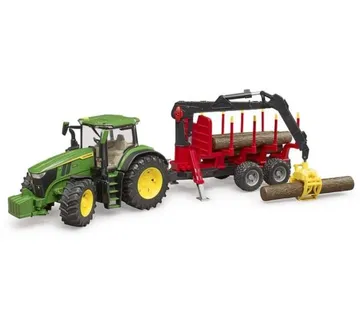 Bruder John Deere 7R 350 sa šumskom prikolicom i 4 debla - cover