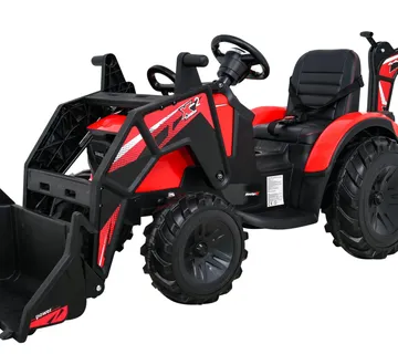 Bager na akumulator s prikolicom 720-T 4x4- crveni - cover