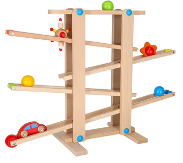 Drvena staza s lopticama i autićem - cover