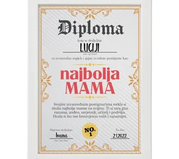 Diploma najboljoj mami - cover