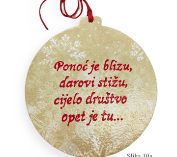 Kuglice za bor s različitim motivima i rukom pisanim porukama Š09018 - cover