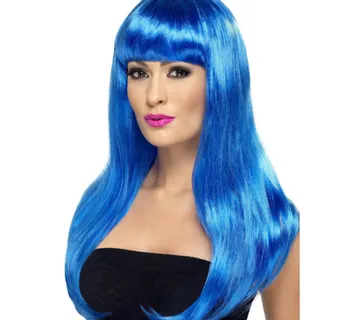 Perika plava duga sa šiškama - cover