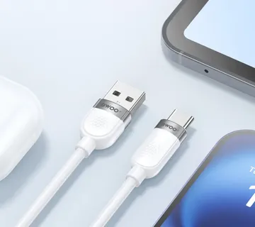 TRENUTNO NIJE DOSTUPAN,DOSTUPNI drugi kablovi led,pleteni 20W-65W ////USB-C na USB-C kabel za brzo punjenje fast charging 1M Max BWOO - cover