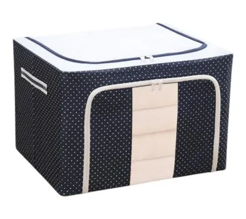 Sklopiva kutija za pohranu - Plava na točkice - cover