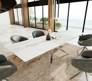 Blagovaonski stol Edge, 200/300x100, Materijal: Keramika Laminam - cover