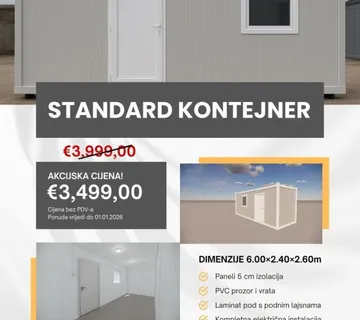 AKCIJSKA CIJENA DO 28.02.2026.g - KONTEJNER 6x2,4m bijeli - cover