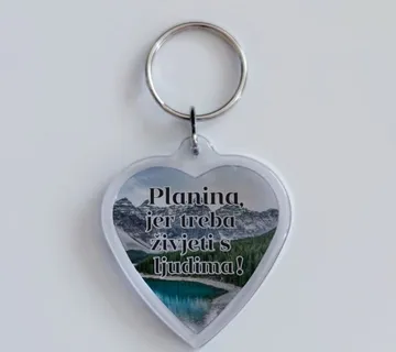 Personalizirani privjesak u obliku srca za planinare ili planinarke - cover