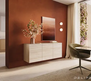 Komoda Cuor 150x45cm, Materijal: Keramika Laminam Travertino Bianco - cover