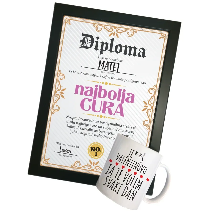 POKLON PAKET Diploma i šalica - cover