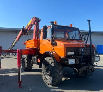 Mercedes Unimog 1750 + dizalica Palfinger - cover