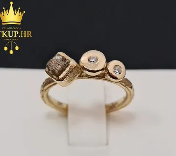 UNIKATNI ZLATNI PRSTEN S DIJAMANTIMA / R1, RATE ! - cover