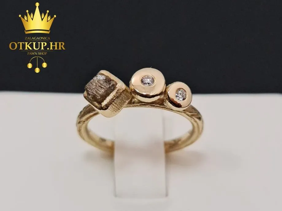 UNIKATNI ZLATNI PRSTEN S DIJAMANTIMA / R1, RATE ! - cover