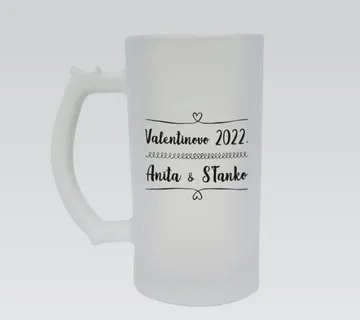 Personalizirana staklena pivska krigla – Valentinovo 2022 - cover
