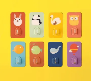 (8 komada) Samoljepljive kukice Animals Hooks - cover