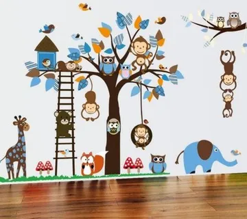 Velika dječja zidna naljepnica Animals world - cover