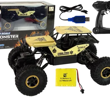 Auto RC High Wheels 1:18 Plastic Black Gold - cover