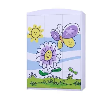 Dječji drveni ormar Happy leptir - cover