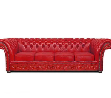 Chesterfield Garnitura Winfield Basic Luxe Leather | 4-sjedišta | Red - cover