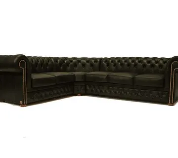 Chesterfield Kutna Garnitura First Class Leather | Cloudy Green - cover