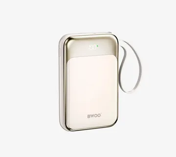 BWOO 10000 mAh magnetska prijenosna baterija s ugrađenim kabelom za punjenje - cover