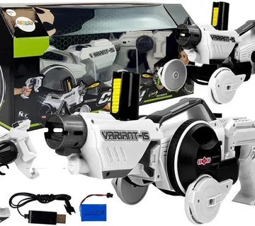 Gun Launcher Car 2 in 1 Remotely Operated Foam Discs White - cover