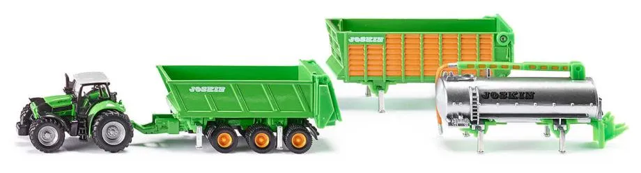 SIKU traktor Deutz-Fahr + set Joskin prikolica - cover