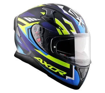 Kaciga za motor skuter AXOR APEX STREAK mat crno/plava (S-XL) - cover