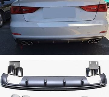 ZADNJI DIFUZOR+NASTAVCI AUSPUHA ZA AUDI A3 12-16 G- S3/RS3 DIZAJN - cover