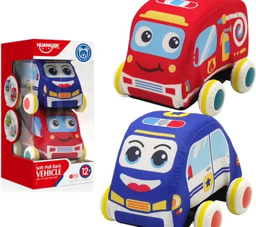 Mekani auti na povlačenje – vatrogasno i policijsko vozilo (2 komada) - cover