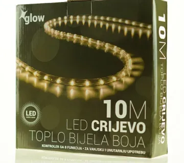 LED Crijevo 10m – Toplo bijela boja - cover