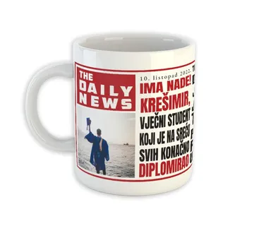 Poklon šalica za diplomu – izvanredne vijesti - cover