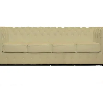 Chesterfield Garnitura Class Leather | 4-sjedišta | Vanilla - cover