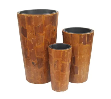 EUROPALMS Deco pot set “AFRICA” 74/54/44cm - cover