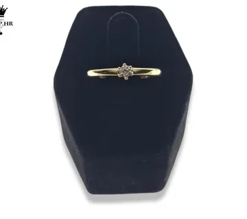 ZLATNI PRSTEN 1.91G 18K S DIJAMANTOM / R1, RATE !! - cover