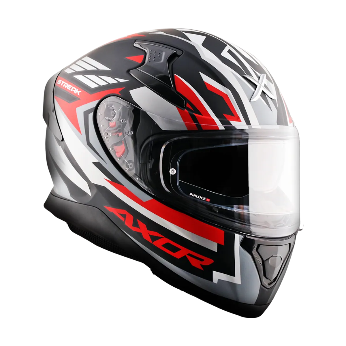 Kaciga AXOR APEX STREAK mat crno/crvena - cover