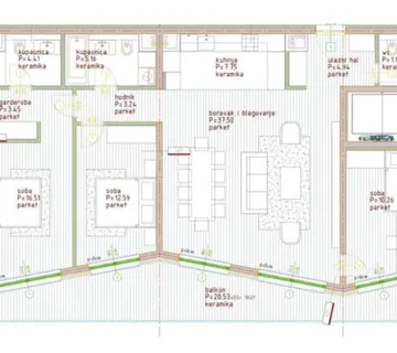 Novogradnja Poreč, četverosobni penthouse, 127.79 m2, 3. Kat (prodaja) - cover