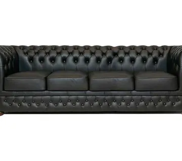 Chesterfield Garnitura First Class Leather | 4-sjedišta | Shiny Black - cover