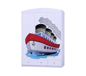 Dječji drveni ormar Happy brod - cover