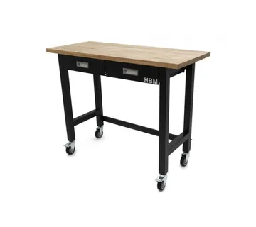 Mobilni radni stol s 2 ladice i radnom pločom, 122 cm - cover
