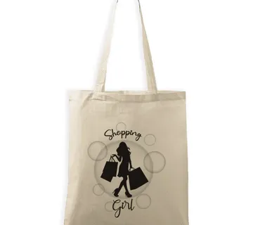 Platnena torba- Shopping girl - cover