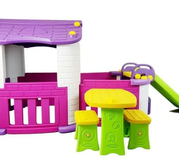 Dječja kućica  Table Slide -  roza/ljubičasta - cover