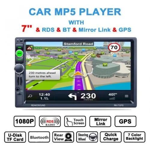 2din GPS NAVIGACIJA Auto radio Bluetooth USB Mp3 Mp4 SD kartica - cover