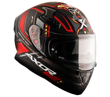 Kaciga AXOR APEX TIKI mat crno/crvena - cover