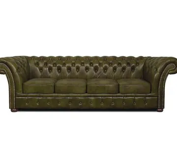Chesterfield Garnitura Winfield Basic Leather | 4-sjedišta | Green - cover