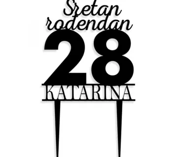 Personalizirani topper za tortu povodom rođendana - cover